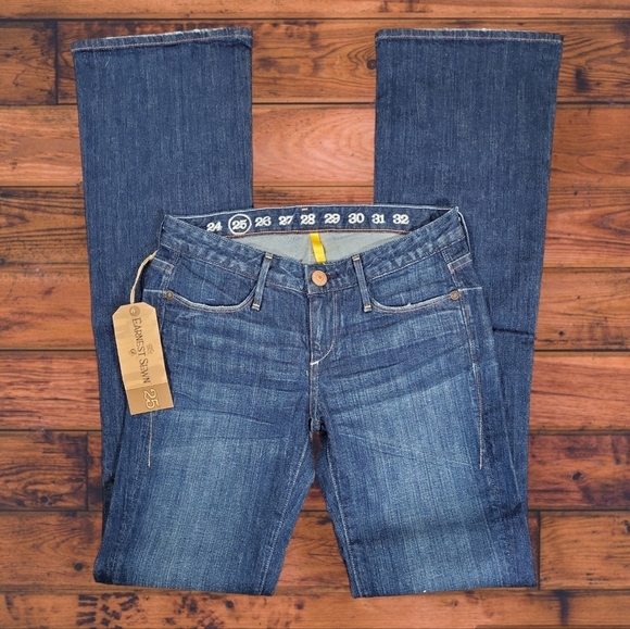 Earnest Sewn Women's Jeans Size 24, 28, 29 Ali Medium Wash Low-Rise Bootcut - Picture 2 of 7